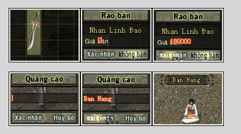 Giao dịch trong game Võ Lâm Truyền Kỳ (JX1)