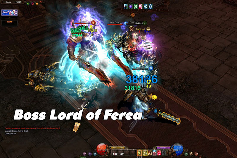 Hướng dẫn đánh boss Lord of Ferea Mu Online (Season 11)
