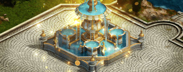 Bảng tài nguyên nâng cấp Hồ Kho Báu (Treasure Pool) trong game Days of Empire
