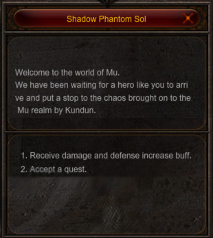 Hướng dẫn nhiệm vụ Tiên Nữ (Shadow Phantom Soldier) trong Mu Online